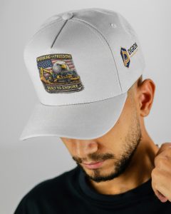“Built to Endure” Branded Cap White